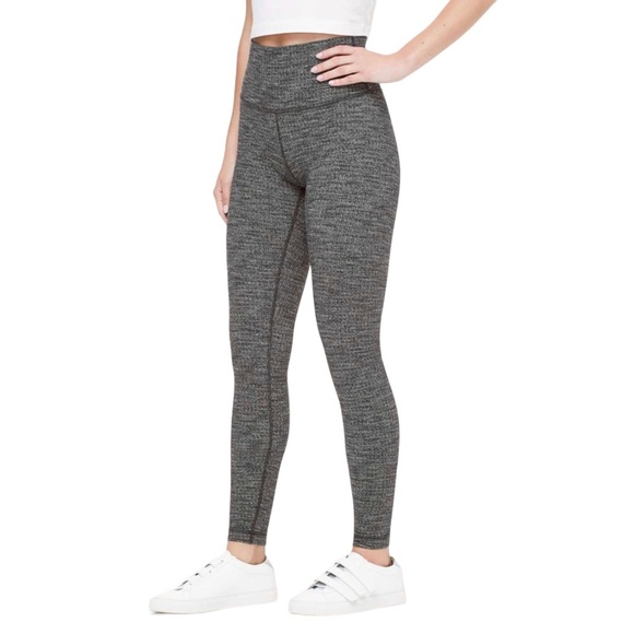 Lululemon Wunder Under Hi-Rise Tight *28"Variegated Knit Brushed Luon 2